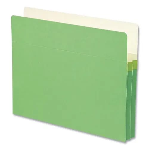 Smead Colored File Pockets, Letter Size, Green, 1.75" Expansion