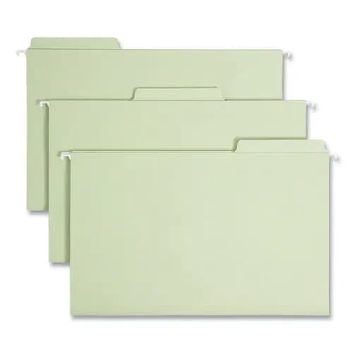Smead FasTab Hanging Folders, Legal Size, 1/3-Cut Tabs, Moss, 20/Box