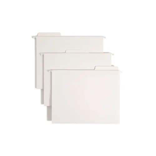 Smead FasTab Hanging Folders, Letter Size, 1/3-Cut Tabs, White, 20/Box