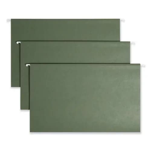 Smead Hanging Folders, Legal Size, 1/5-Cut Tabs, Standard Green, 25/Box