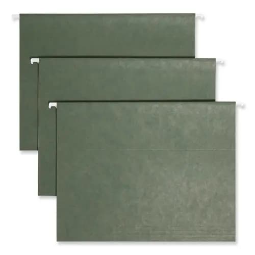 Smead Hanging Folders, Letter Size, 1/3-Cut Tabs, Standard Green, 25/Box