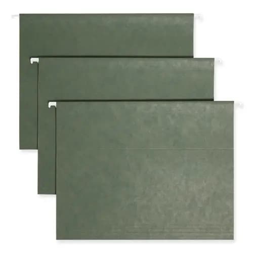 Smead Hanging Folders, Letter Size, 1/5-Cut Tabs, Standard Green, 25/Box