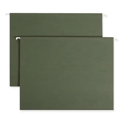 Smead Hanging Folders, Letter Size, Standard Green, 25/Box