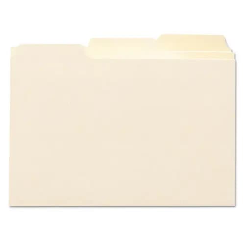 Smead Manila Card Guides, 1/3-Cut Top Tab, Blank, 4 x 6, Manila, 100/Box