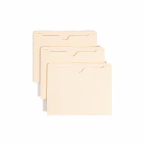 Smead Manila File Jackets, 2-Ply Straight Tab, Letter Size, Manila, 100/Box
