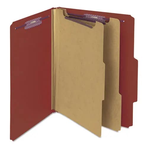 Smead Pressboard Classification Folders with SafeSHIELD® Coated Fasteners