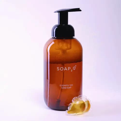 SOAP2O Eco Plastic Soap Dispenser, 500 mL, Brown