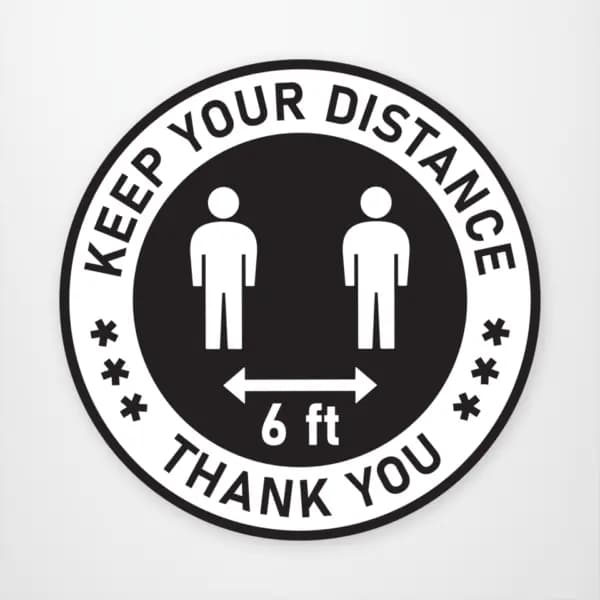 Social Distancing Floor Decal 6″