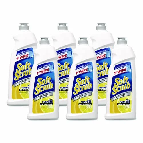 Soft Scrub® All Purpose Cleanser, Lemon Scent, 36 oz Bottle, 6/Carton