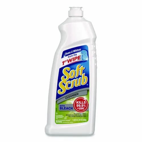 Soft Scrub® Cleanser with Bleach, 24 oz Bottle, 9/Carton