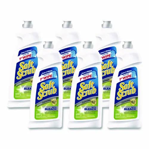 Soft Scrub® Cleanser with Bleach, Commercial Strength, 36 oz Bottle, 6/Carton