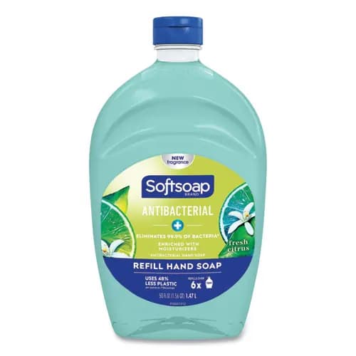 Softsoap® Antibacterial Liquid Hand Soap Refill, Fresh Scent, Green, 50 oz