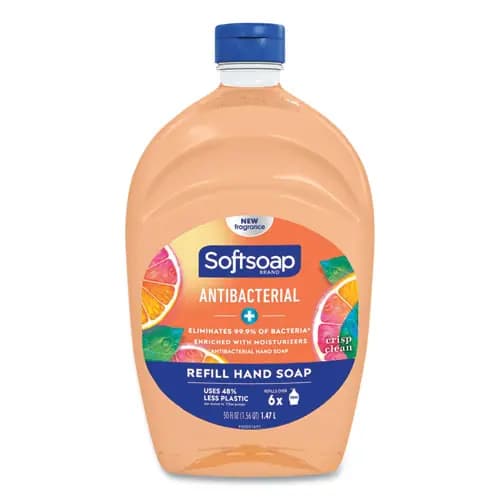 Softsoap® Antibacterial Liquid Hand Soap Refill, Fresh Scent, Orange, 50 oz