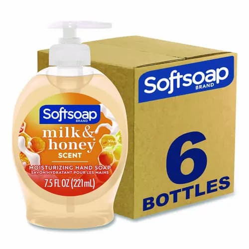 Softsoap® Liquid Hand Soap Pumps, Milk and Honey Scent, 7.5 oz, 6/Carton