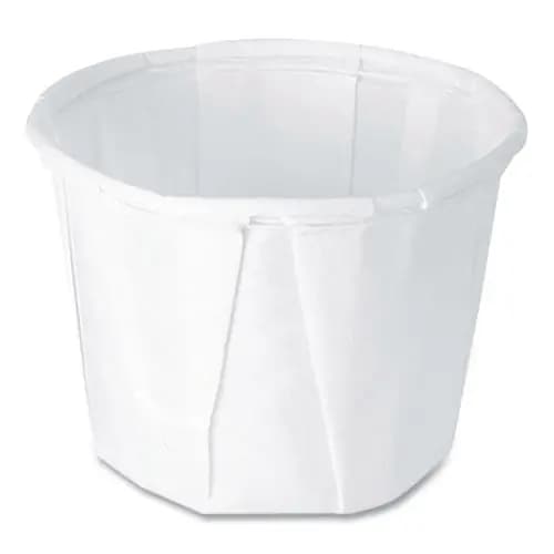 SOLO® Paper Portion Cups, 0.5 oz, White, 250/Bag, 20 Bags/Carton