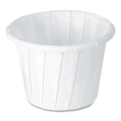 SOLO® Paper Portion Cups, 0.75 oz, White, 250/Bag, 20 Bags/Carton