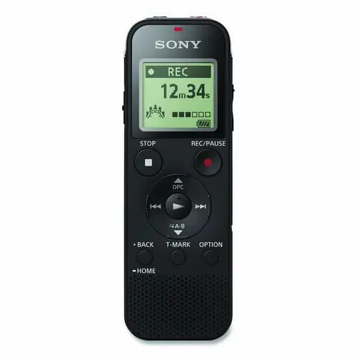 Sony® ICD-PX470 Digital Voice Recorder, 4 GB, Black