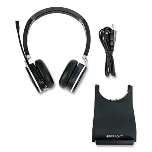 Spracht ZuM BT Prestige Binaural Over The Head Headset, Black