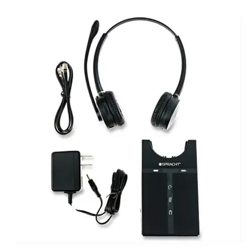 Spracht ZuM Maestro DECT Binaural Over The Head Headset, Black