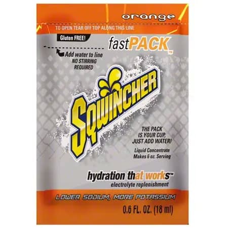 Sqwincher Fast Pack® Single Serve Powder - Orange