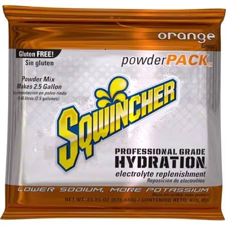 Sqwincher Powder Pack™ - Orange Electrolyte Drink Mix, 2.5 Gallon Yield