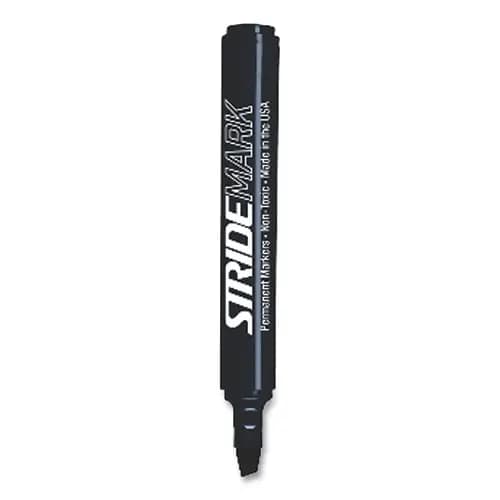 Stride StrideMark Tank Permanent Marker, Broad Chisel Tip, Black, 12/Pack