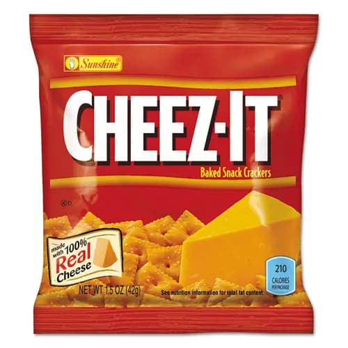 Sunshine® Cheez-it Crackers, Reduced Fat, 1.5 oz Bag, 60/Carton