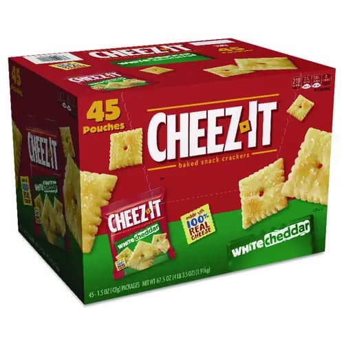 Sunshine® Cheez-it Crackers, White Cheddar, 1.5 oz Bag, 45/Carton