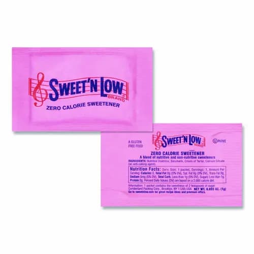 Sweet'N Low® Zero Calorie Sweetener, 1 g Packets, 400 Packets/Box, 4 Boxes/Carton