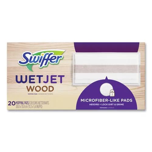 Swiffer® WetJet System Wood Mopping Pad, White, 20/Pack
