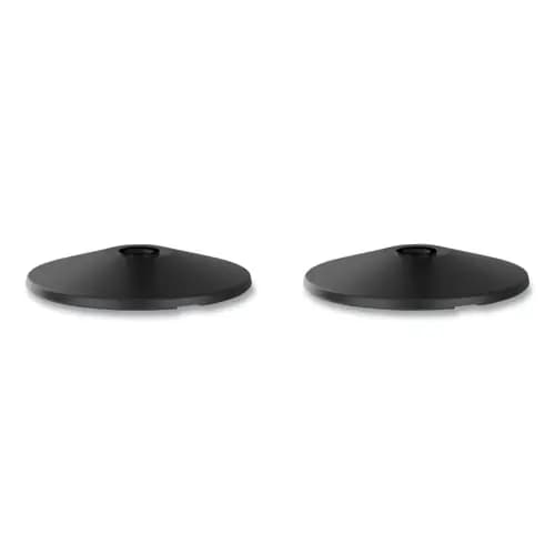 Tatco Adjusta-Tape Crowd Control Base Only, Steel, 14" Diameter, Black, 2/Box