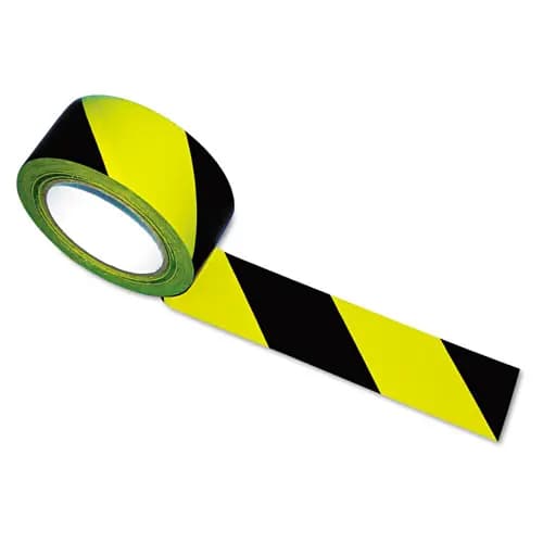 Tatco Hazard Marking Aisle Tape, Black/Yellow