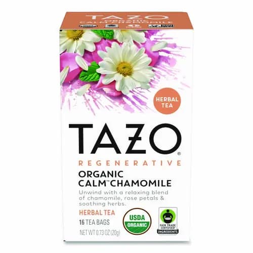 Tazo® Tea Bags, Organic Calm Camomile, 16/Box