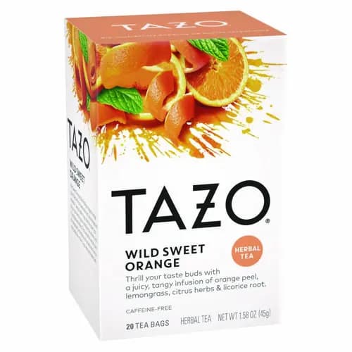 Tazo® Tea Bags, Wild Sweet Orange, 20/Box, 6 Boxes/Carton