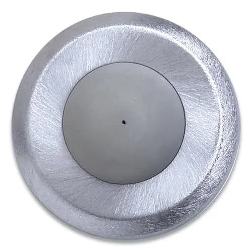 Tell® Convex Wall Bumper, Satin Chrome/Gray, 2.5" x 0.75" x 2.5"