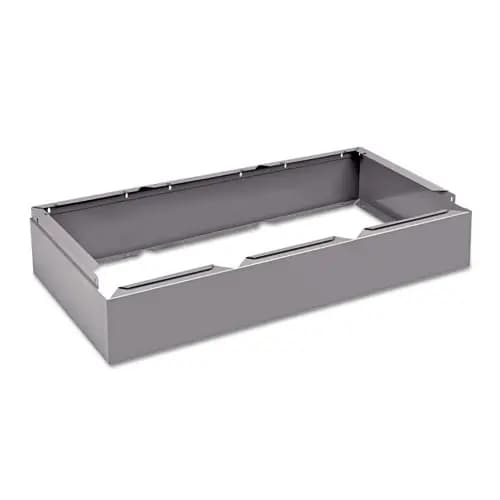 Tennsco Three Wide Closed Locker Base, 36w x 18d x 6h, Medium Gray