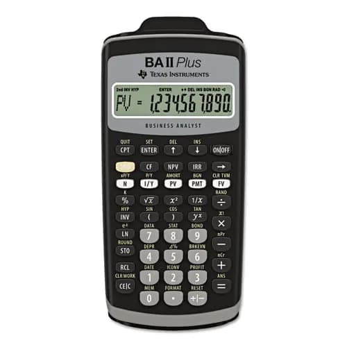 Texas Instruments BAIIPlus Financial Calculator, 10-Digit LCD