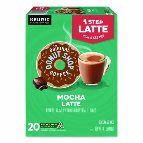The Original Donut Shop® Mocha One Step Latte K-Cup, Vanilla, 20/Box