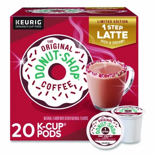 The Original Donut Shop® Red Velvet One-Step Latte K-Cup, 20/Box