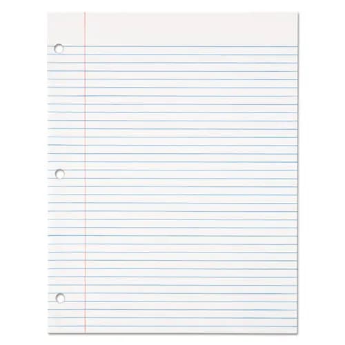 TOPS™ Filler Paper, 3-Hole, 8.5 x 11, Medium/College Rule, 500/Pack