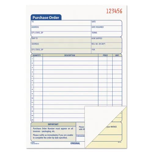 TOPS™ Purchase Order Book