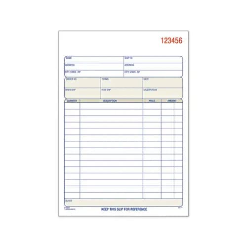 TOPS™ Sales Order Book, Two-Part Carbonless, 7.94 x 5.56, 50 Forms Total