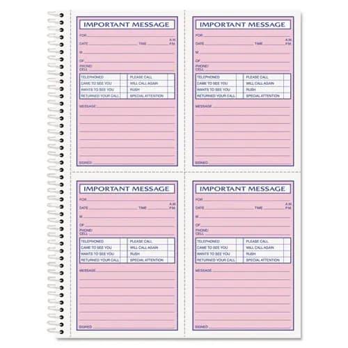 TOPS™ Telephone Message Book with Fax/Mobile Section