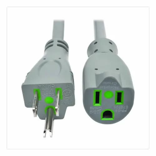 Tripp Lite by Eaton Hospital-Grade Extension Cord, 15 ft, 15 A, Gray