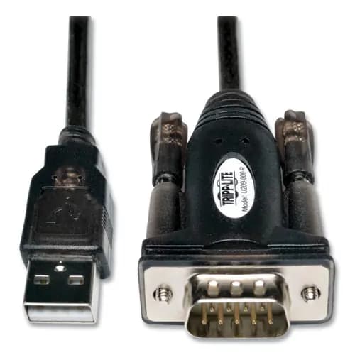 Tripp Lite by Eaton USB-A to Serial Adapter Cable, 5 ft, Black