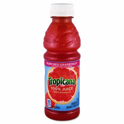 Tropicana® 100% Juice, Ruby Red Grapefruit, 10oz Bottle, 24/Carton