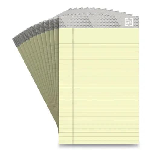 TRU RED™ Notepads, Narrow Rule, Canary-Yellow, 5 x 8, 50 Sheets, 12/Pack