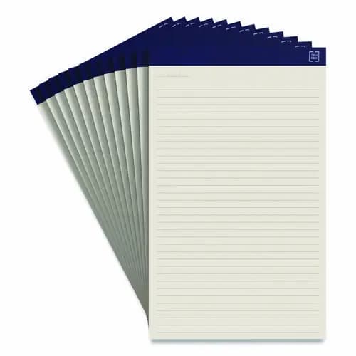 TRU RED™ Notepads, Wide/Legal Rule, 8.5 x 14, 50 Sheets, Ivory, 12/Pack