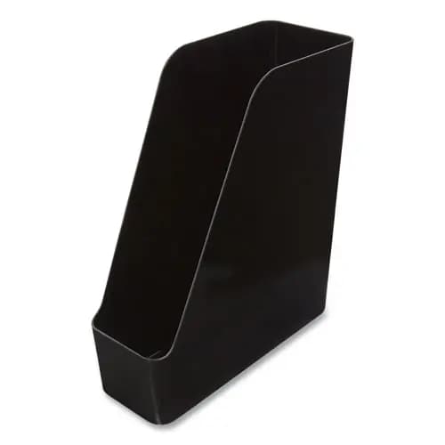 TRU RED™ Plastic Magazine File, Black, 2/Pack
