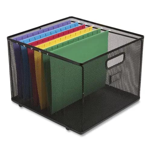 TRU RED™ Wire Mesh File Organizer, Letter Size, Black